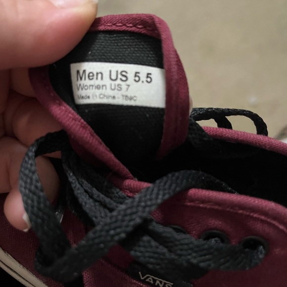 Vans Men's Dark Red Sneakers - Picture 6 of 6
